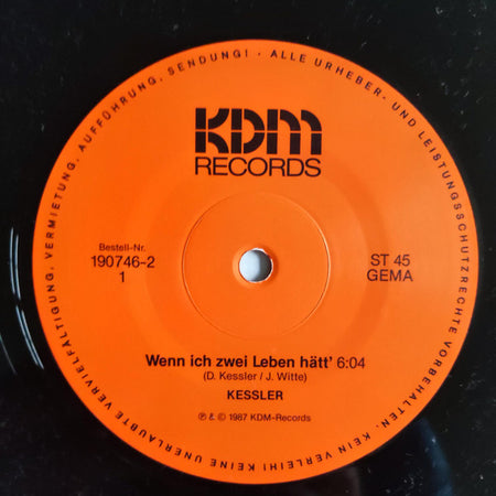 Dietrich Kessler : Wenn Ich Zwei Leben Hätt / Risiko (12", Maxi)