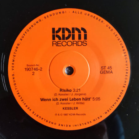 Dietrich Kessler : Wenn Ich Zwei Leben Hätt / Risiko (12", Maxi)