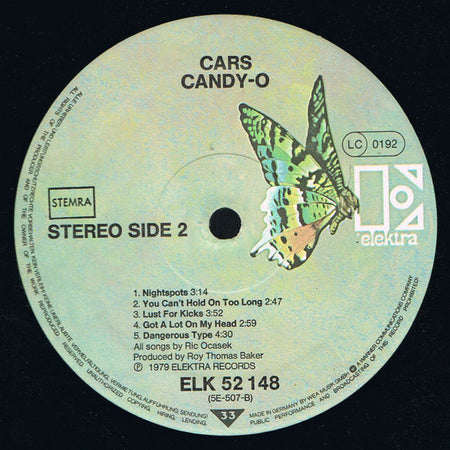 The Cars : Candy-O (LP, Album)