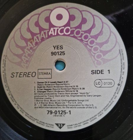 Yes : 90125 (LP, Album)