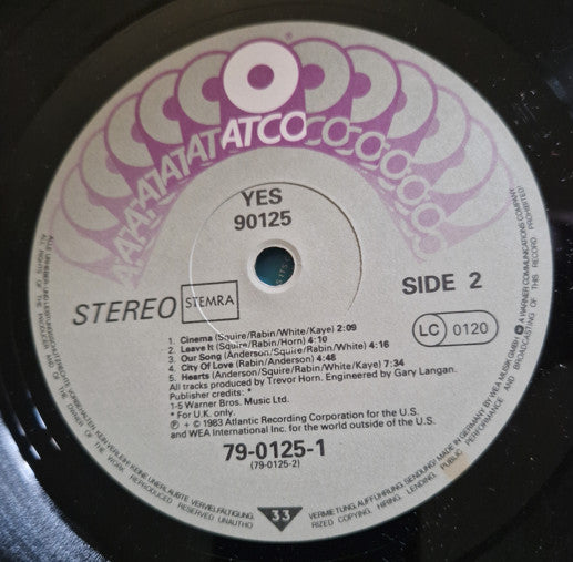 Yes : 90125 (LP, Album)