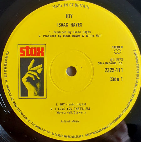 Isaac Hayes : Joy (LP, Album)