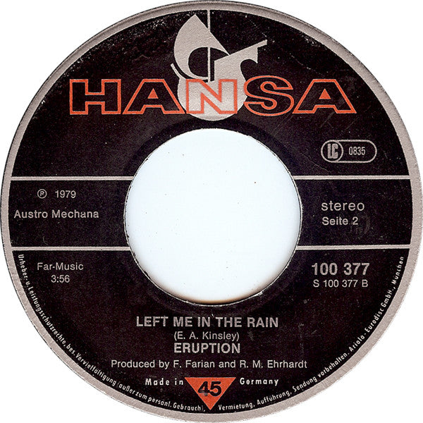 Eruption (4) : One Way Ticket (7", Single)