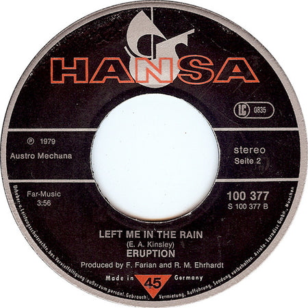Eruption (4) : One Way Ticket (7", Single)