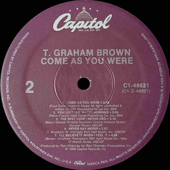 T. Graham Brown : Come As You Were (LP, Album, Spe)