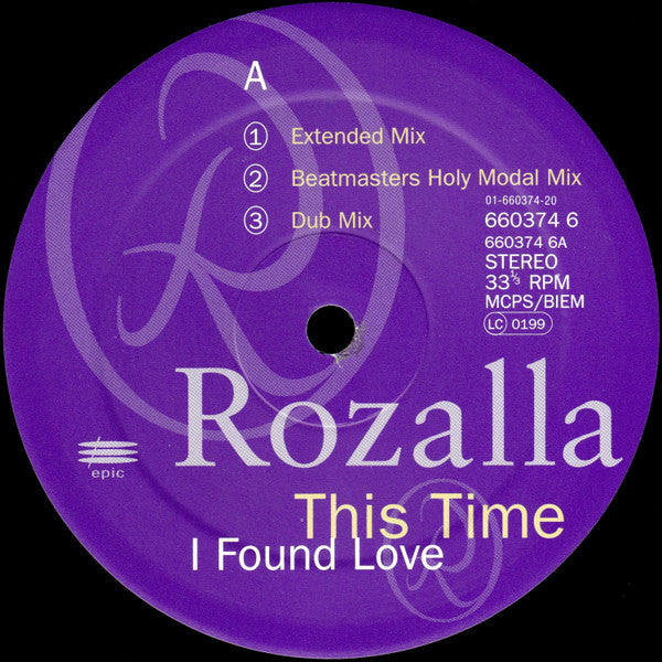 Rozalla : This Time I Found Love (12")