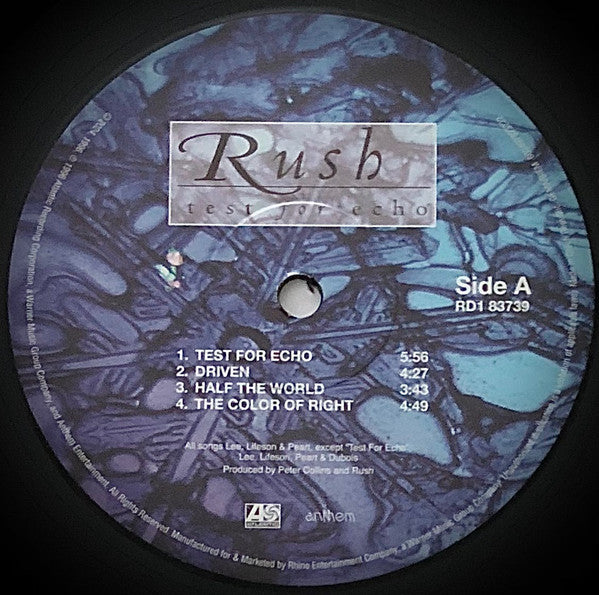 Rush : Test For Echo (LP, 180 + LP, S/Sided, Etch, 180 + Album, RE, RM, )
