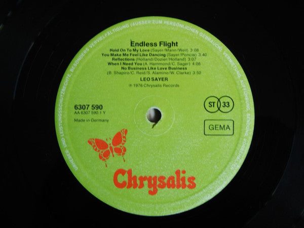 Leo Sayer : Endless Flight (LP, Album, Urh)