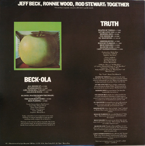 Jeff Beck : Truth/Beck-Ola (2xLP, Comp, RE, Car)