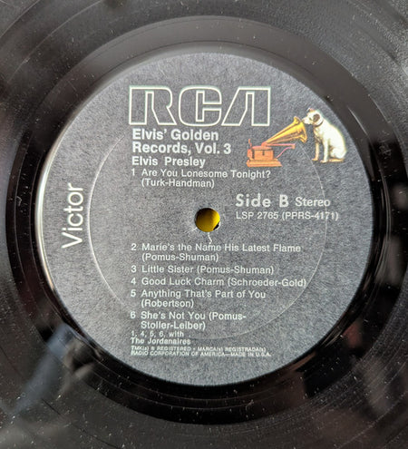 Elvis Presley : Elvis' Golden Records, Vol. 3 (LP, Comp, Promo, RE)