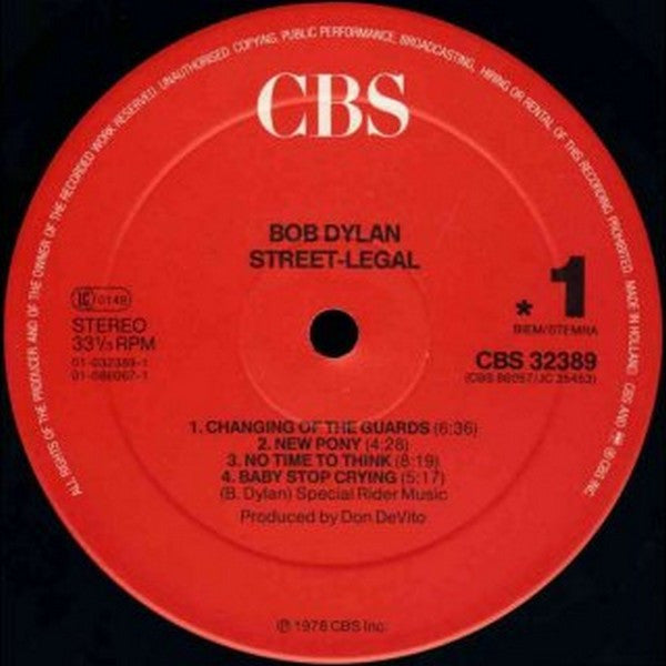 Bob Dylan : Street-Legal (LP, Album, RE)