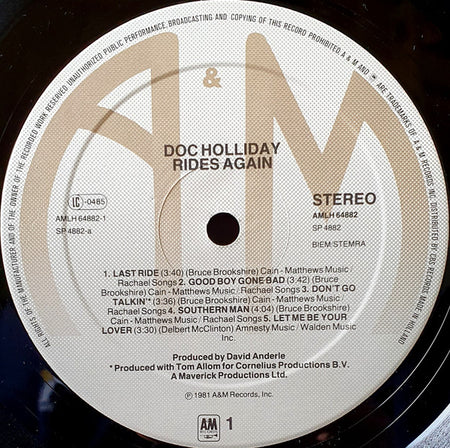 Doc Holliday (3) : Doc Holliday Rides Again... (LP, Album)