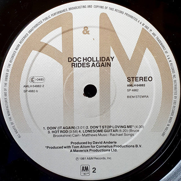 Doc Holliday (3) : Doc Holliday Rides Again... (LP, Album)