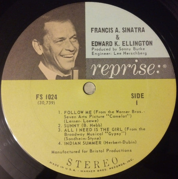 Frank Sinatra & Duke Ellington : Francis A. & Edward K. (LP, Album, Pit)