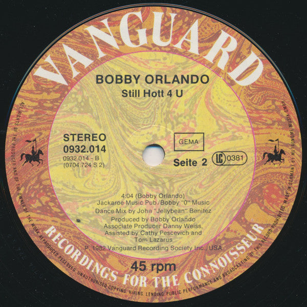 Bobby Orlando : I'm So Hot For You (Dance Mix) (12")