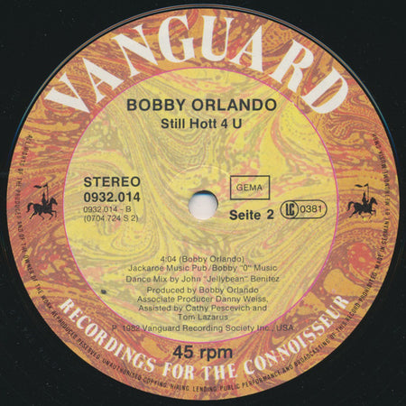 Bobby Orlando : I'm So Hot For You (Dance Mix) (12")