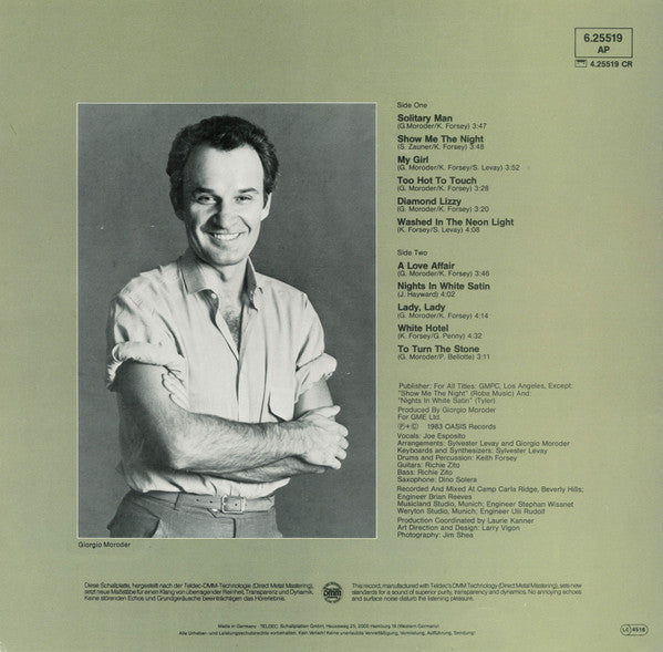 Giorgio Moroder & Joe Esposito : Solitary Men (LP, Album)
