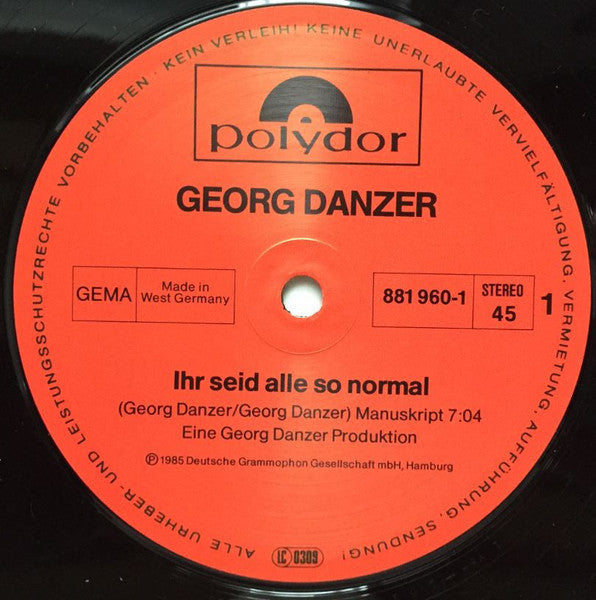 Georg Danzer & Band : Ihr Seid Alle So Normal (12", Maxi)