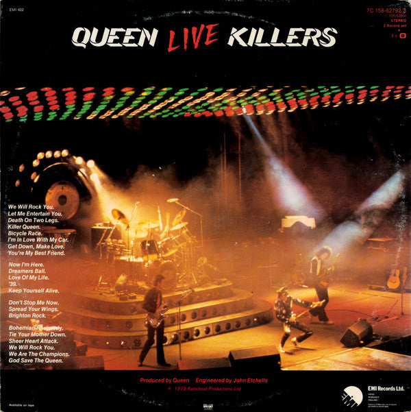 Queen : Live Killers (2xLP, Album, Gat)