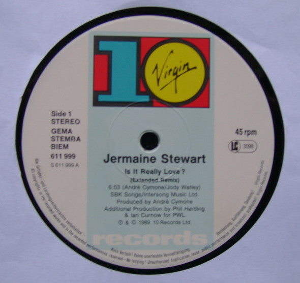 Jermaine Stewart : Is It Really Love? (12", Maxi)