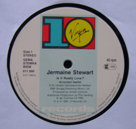 Jermaine Stewart : Is It Really Love? (12", Maxi)