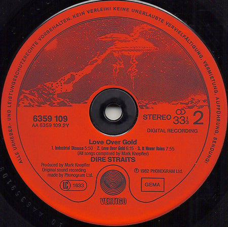 Dire Straits : Love Over Gold (LP, Album, RE, Dig)