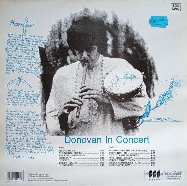 Donovan : Donovan In Concert (LP, Album, RE)