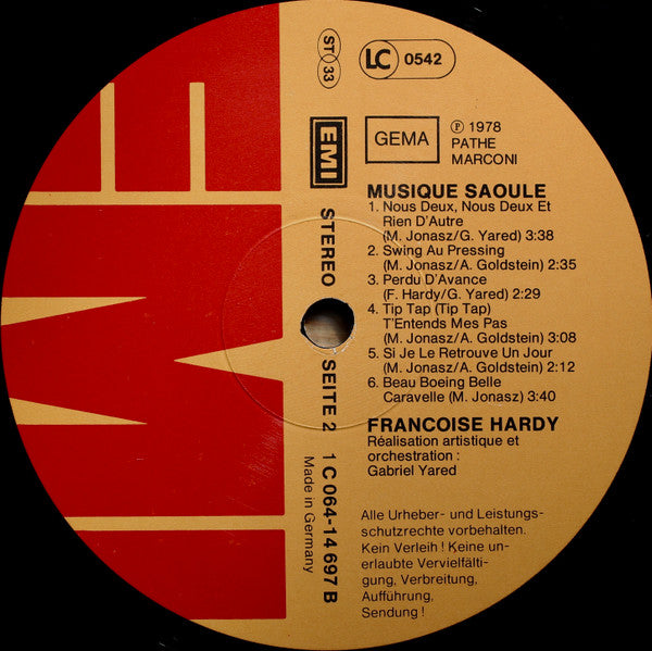Françoise Hardy : Musique Saoule (LP, Album)