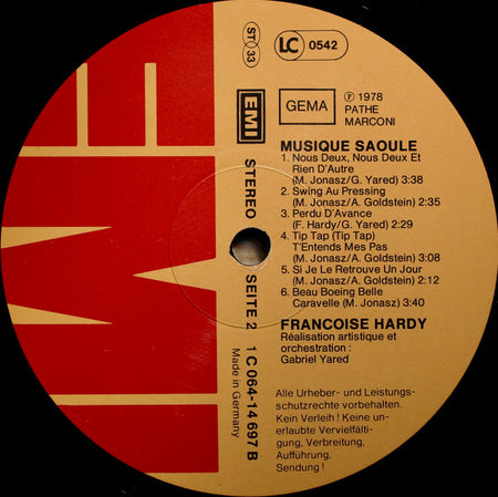 Françoise Hardy : Musique Saoule (LP, Album)