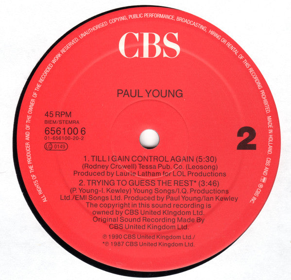 Paul Young : Oh Girl (12", Maxi)