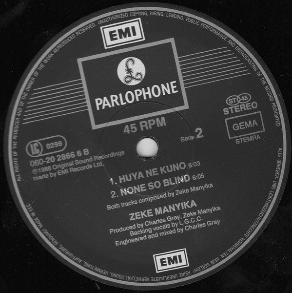 Zeke Manyika : Bible Belt (12")