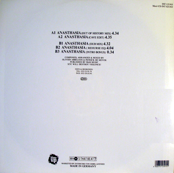 T99 : Anasthasia (12", Maxi)