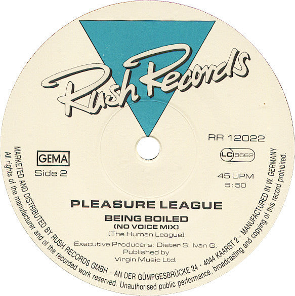 Pleasure League : Being Boiled (12")