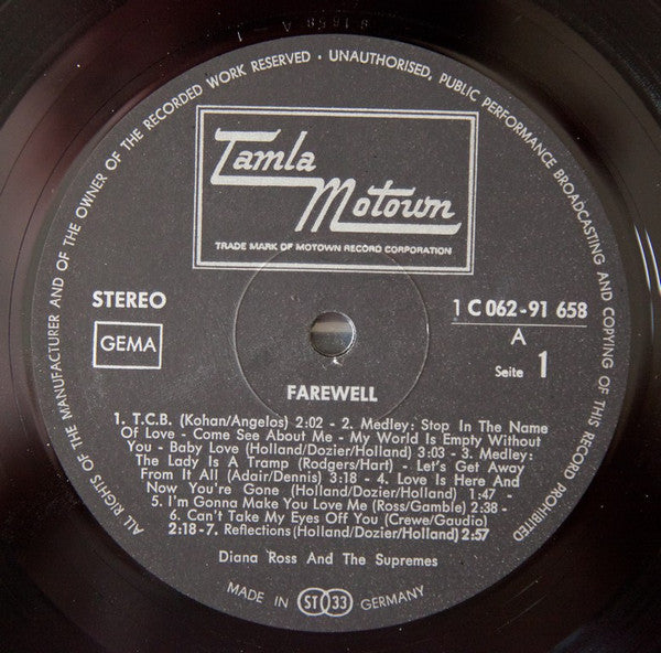 The Supremes : Farewell (LP, Album)