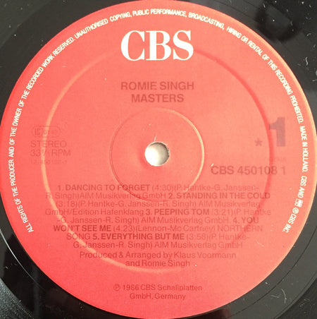 Romie Singh : Masters (LP, Album)