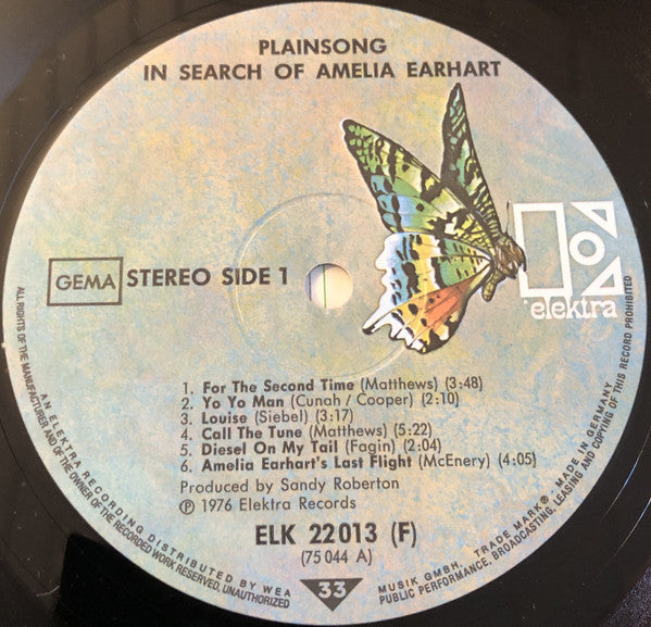 Plainsong : In Search Of Amelia Earhart (LP, Album)
