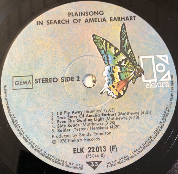 Plainsong : In Search Of Amelia Earhart (LP, Album)