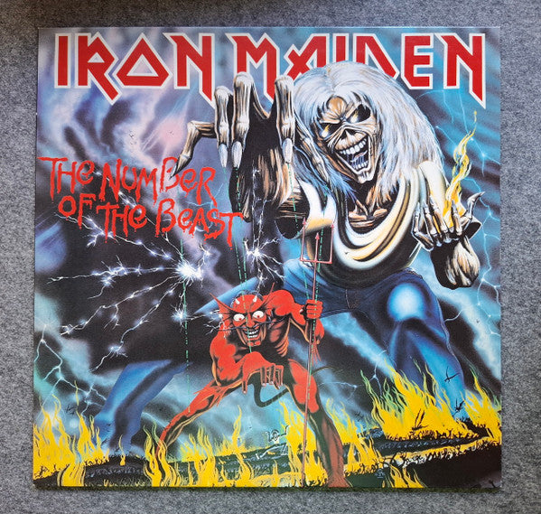 Iron Maiden : The Number Of The Beast (LP, Album, Fir)