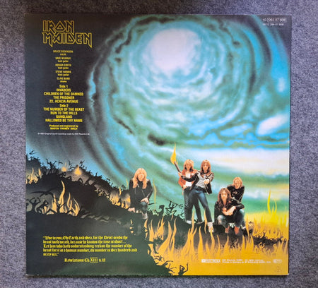 Iron Maiden : The Number Of The Beast (LP, Album, Fir)
