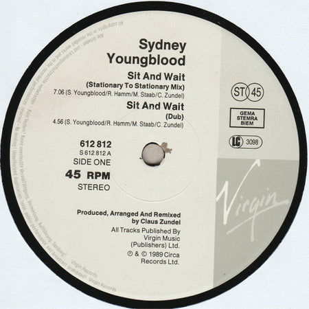 Sydney Youngblood : Sit And Wait (12", Single)