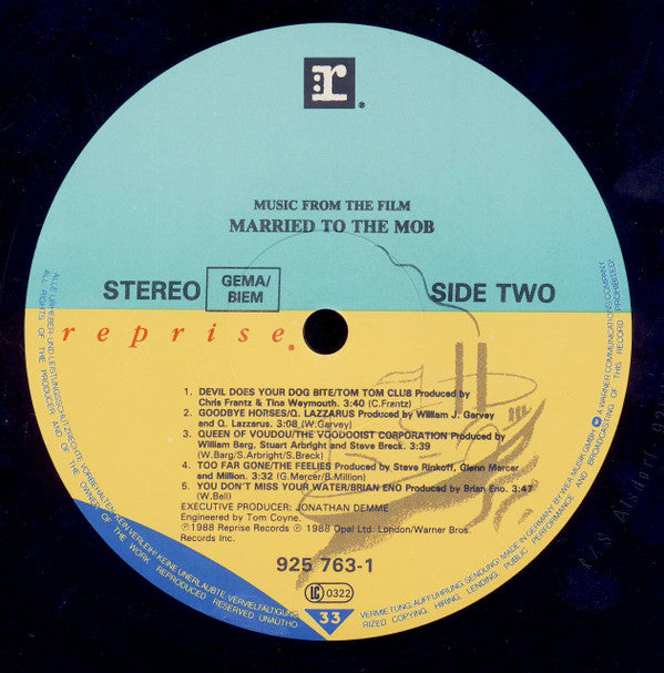 Various : Music From The Film Married To The Mob (LP, Comp)