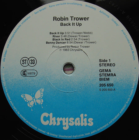 Robin Trower : Back It Up (LP, Album)