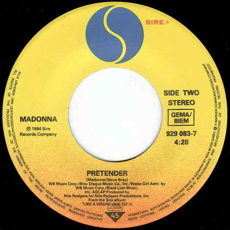 Madonna : Material Girl (7", Single)