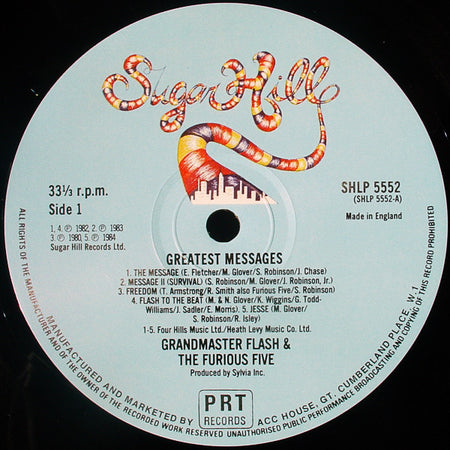 Grandmaster Flash & The Furious Five : Greatest Messages (LP, Comp)