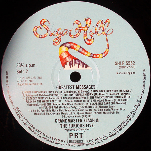 Grandmaster Flash & The Furious Five : Greatest Messages (LP, Comp)