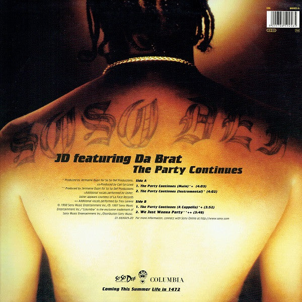 Jermaine Dupri & Da Brat : The Party Continues (12")