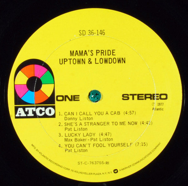 Mama's Pride (2) : Uptown & Lowdown (LP, Album,  PR)