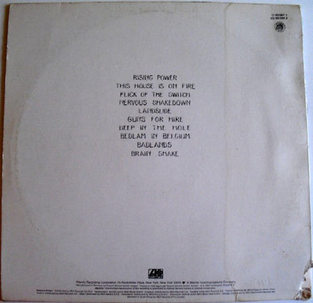 AC/DC : Flick Of The Switch (LP, Album, Club)