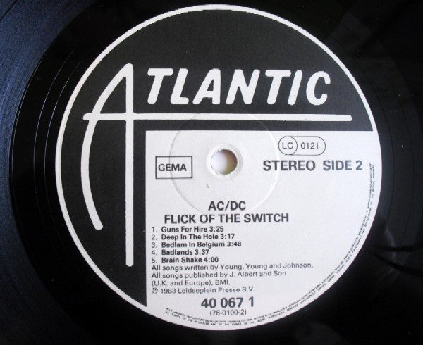 AC/DC : Flick Of The Switch (LP, Album, Club)