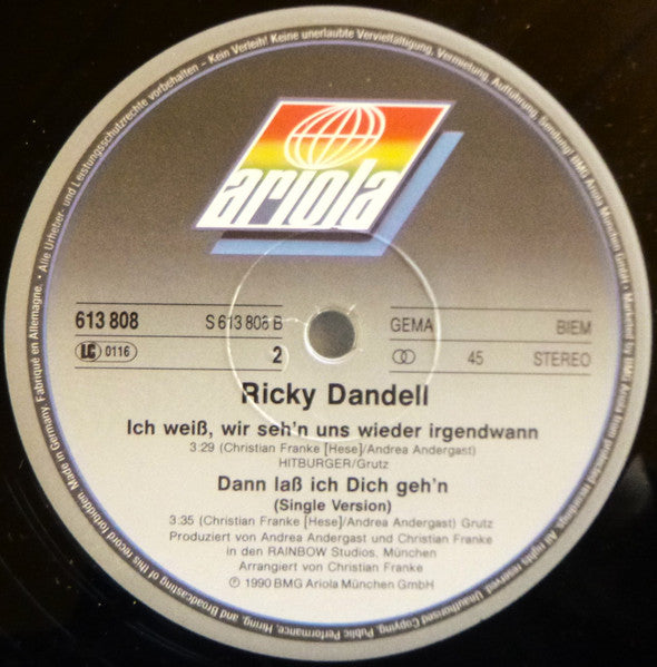 Ricky Dandel : Dann Laß Ich Dich Geh'n (12", Maxi)